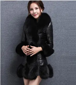 2017 winter new Fur & Faux Fur coat female midties Slim PU leather imitation fox fur collar cotton coat
2017 winter new Fur & Faux Fur coat female midties Slim PU leather imitation fox fur collar cotton coat