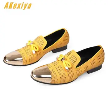 Men luxury Designer high-quality Punk rock yellow rhinestone oxfords shoes Homecoming Male Wedding prom Formal Dress Shoes
Men luxury Designer high-quality Punk rock yellow rhinestone oxfords shoes Homecoming Male Wedding prom Formal Dress Shoes