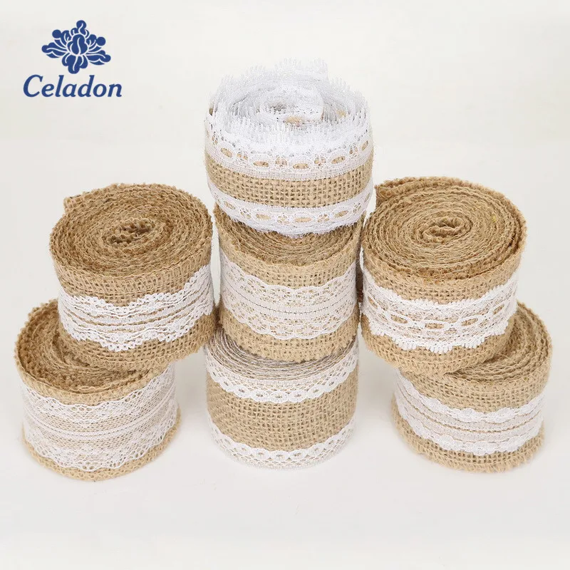Лента из натурального джута 2 м 5 см в рулонах|ribbon ribbon|ribbon naturalribbon for lace |