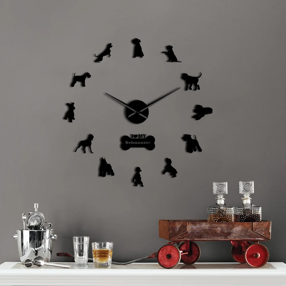 Germany Giany Schnauzer Diy Large Wall Clock Home Decor Mirror Effect Giant Frameless Ratters Guard Police Dogs Diy Clock Watch
Germany Giany Schnauzer Diy Large Wall Clock Home Decor Mirror Effect Giant Frameless Ratters Guard Police Dogs Diy Clock Watch