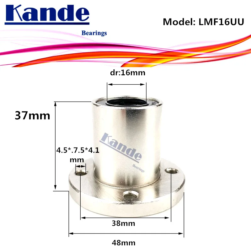 LMF16 UU 1pcs/lot LMF16UU Round Flange Linear Ball Bearing 16mm LMF16 For 3D printer SMF16UU Kande Bearings
LMF16 UU 1pcs/lot LMF16UU Round Flange Linear Ball Bearing 16mm LMF16 For 3D printer SMF16UU Kande Bearings