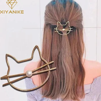 XIYANIKE Metal Simulated-pearl Cute Cat Hairpins For Girl Hair Clip Hair Accessories Polished Animal Hair Barrette as Gift H3
XIYANIKE Metal Simulated-pearl Cute Cat Hairpins For Girl Hair Clip Hair Accessories Polished Animal Hair Barrette as Gift H3