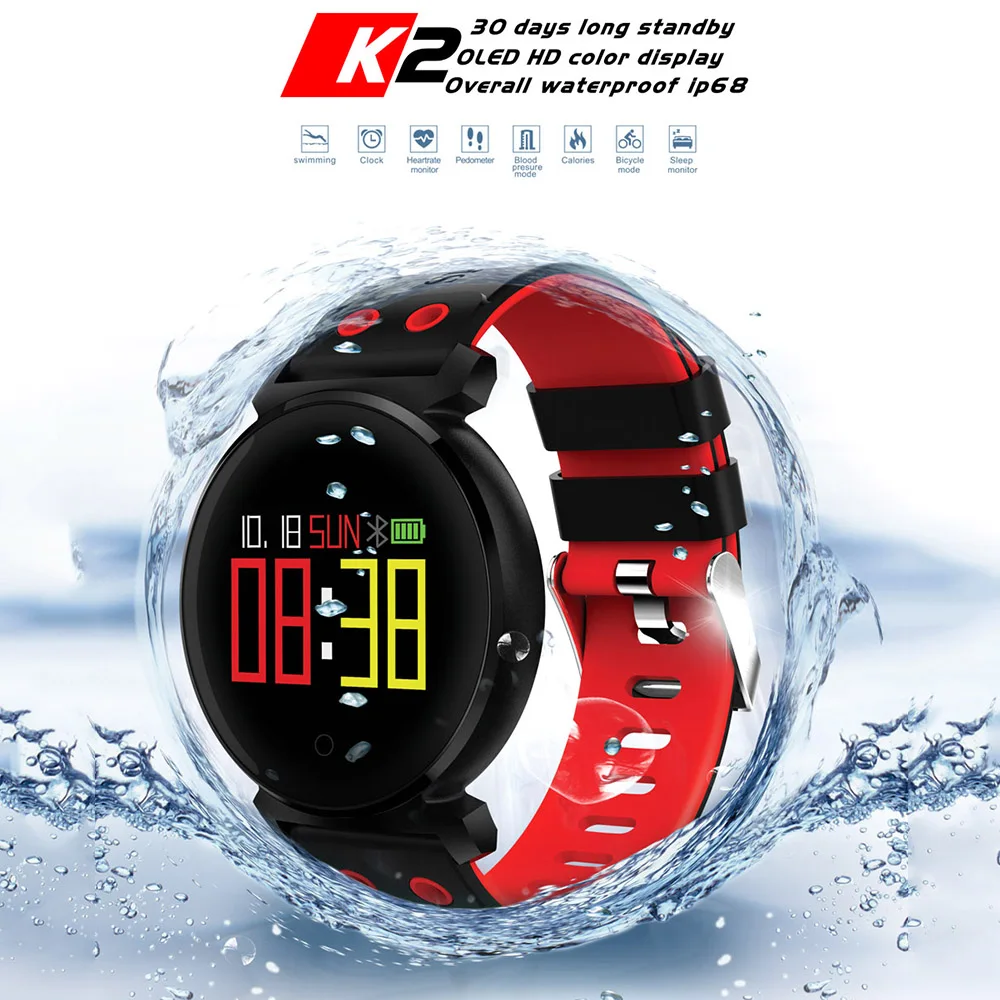 Timethinker K2 Smart Watch Bracelet Clock Women Blood Pressure Heart Rate Monitor Sports Pedometer Smartwatch Waterproof IP68
Timethinker K2 Smart Watch Bracelet Clock Women Blood Pressure Heart Rate Monitor Sports Pedometer Smartwatch Waterproof IP68