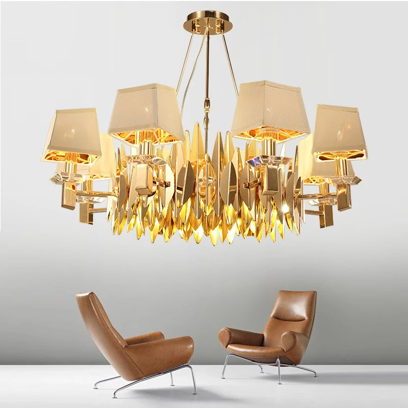 Nordic postmodern chandelier lighting vintage led modern gold chandelier Cloth lampshade E27 AC 90V-260V
Nordic postmodern chandelier lighting vintage led modern gold chandelier Cloth lampshade E27 AC 90V-260V