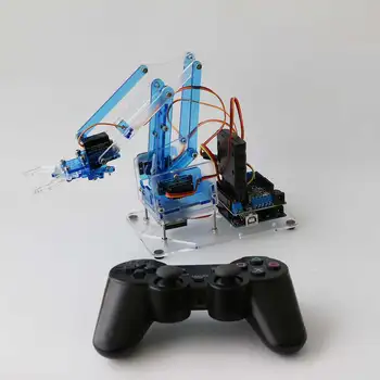 meArm DIY 4DOF Smart RC Robot Arm Kit & 9g Servo PS2 Stick 4 degree of freedom Orange/Blue/Lucency
meArm DIY 4DOF Smart RC Robot Arm Kit & 9g Servo PS2 Stick 4 degree of freedom Orange/Blue/Lucency