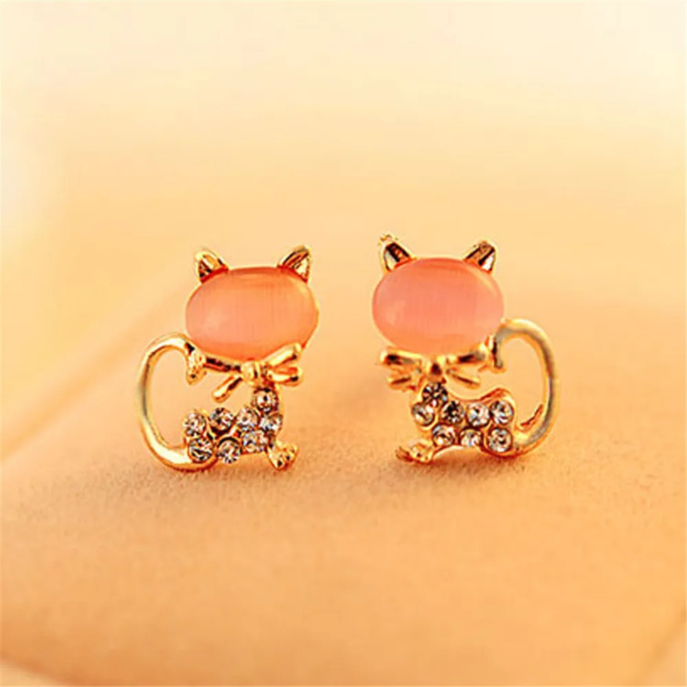 Elegant Jewelry Pink Gold Color Cat Eye Stone Stud Earrings For Women New Brand Fashion Ear Cuff Piercing Crystal Earring A195
Elegant Jewelry Pink Gold Color Cat Eye Stone Stud Earrings For Women New Brand Fashion Ear Cuff Piercing Crystal Earring A195