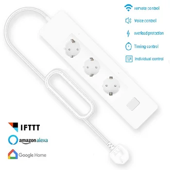 

WiFi Smart Power Strip 3AC EU/UK Outlet 2USB Charger Extension Socket APP Remote Control Timing Voice For Alexa /Google