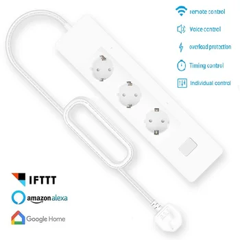 WiFi Smart Power Strip 3AC EU/UK Outlet 2USB Charger Extension Socket APP Remote Control Timing Voice For Alexa /Google
WiFi Smart Power Strip 3AC EU/UK Outlet 2USB Charger Extension Socket APP Remote Control Timing Voice For Alexa /Google