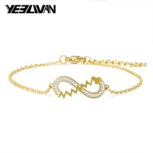 New Trendy 8 Shape Infinity Charm Bracelets For Women Silver Color Crystal Inlay Bracelets Adjustable Electrocardiogram Jewelry 
New Trendy 8 Shape Infinity Charm Bracelets For Women Silver Color Crystal Inlay Bracelets Adjustable Electrocardiogram Jewelry