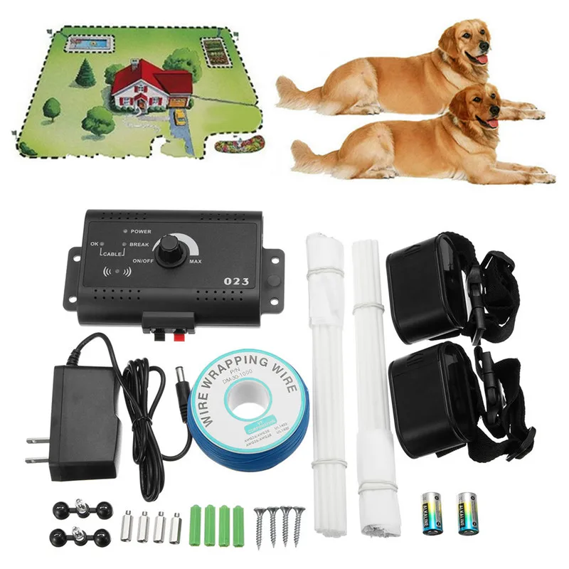 

New Underground Shock Collar 3 Collars Pet Dog Electric Fence For Household 3 Dogs Training Control Supplies With Batteries