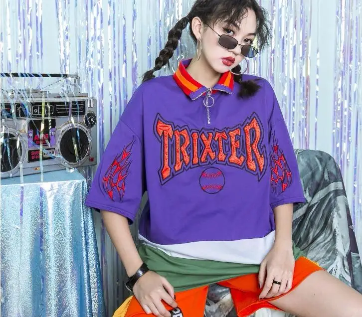 Homemade Harajuku wind BF color half high necked letter embroidery, loose summer men and women five points sleeve T-shirt tide
Homemade Harajuku wind BF color half high necked letter embroidery, loose summer men and women five points sleeve T-shirt tide
