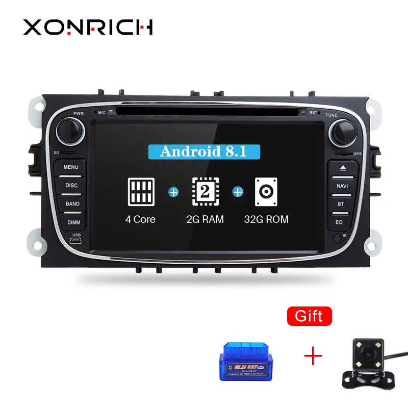 Xonrich AutoRadio 2 Din Android 8.1 Car DVD player For Ford Focus 2 Mondeo S-MAX C-MAX Galaxy Kuga Transit Connect GPS Navi IPS
Xonrich AutoRadio 2 Din Android 8.1 Car DVD player For Ford Focus 2 Mondeo S-MAX C-MAX Galaxy Kuga Transit Connect GPS Navi IPS