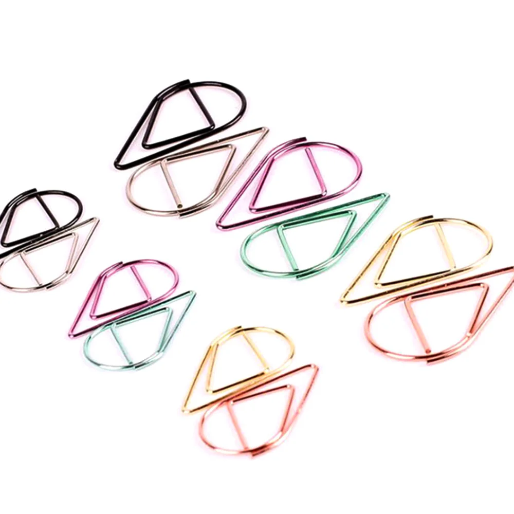10 pcs Metal Material Drop Shape Paper Clips Gold Silver Color Funny Kawaii Bookmark Office Shool Stationery Marking Clips
10 pcs Metal Material Drop Shape Paper Clips Gold Silver Color Funny Kawaii Bookmark Office Shool Stationery Marking Clips