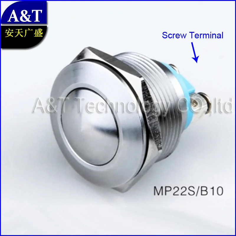 CMP 22mm 1NO screw terminal Industrial stainless steel waterproof IP67 dome shape push button , anti vandal panel switch CE TUV
CMP 22mm 1NO screw terminal Industrial stainless steel waterproof IP67 dome shape push button , anti vandal panel switch CE TUV