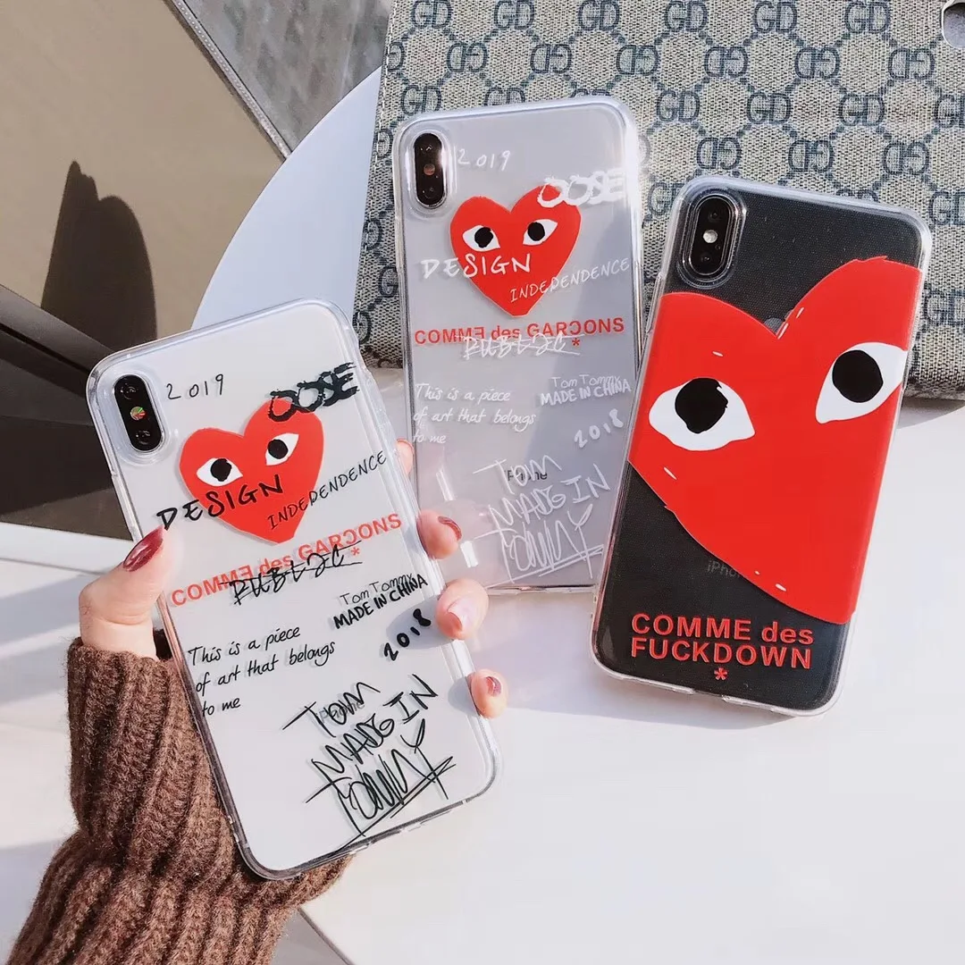 Trend Love CDG Play Comme des Garcons Graffiti Transparent soft TPU cover case for iphone 6 6S 7 8 Plus X XR XS MAX back cases
Trend Love CDG Play Comme des Garcons Graffiti Transparent soft TPU cover case for iphone 6 6S 7 8 Plus X XR XS MAX back cases