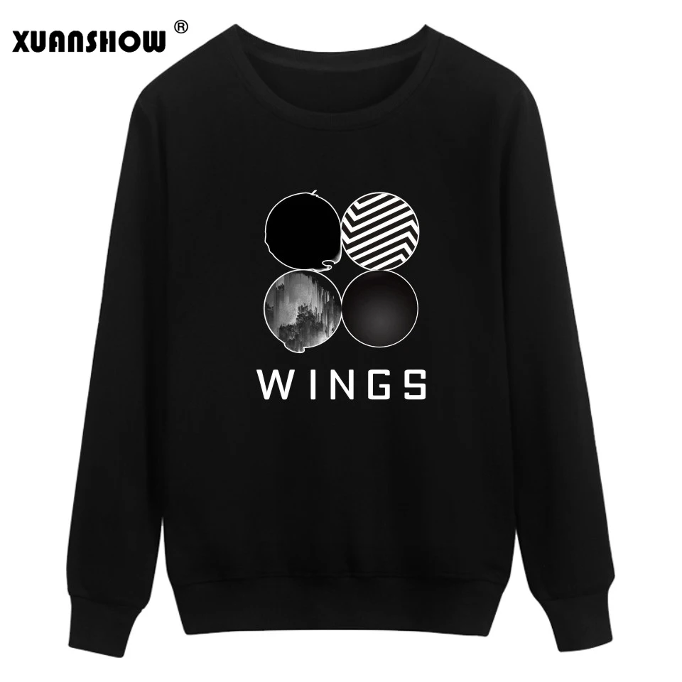 XUANSHOW New Women Sweatshirts WINGS Hip Hop Team Bangtan Boys Fans Clothing Women Pullovers Hoodies
XUANSHOW New Women Sweatshirts WINGS Hip Hop Team Bangtan Boys Fans Clothing Women Pullovers Hoodies