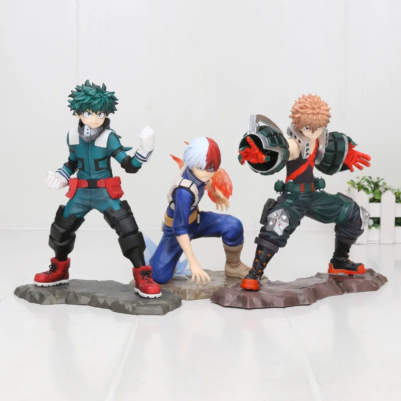 16cm My Hero Academia Izuku Midoriya Bakugou Katsuki Shoto Todoroki Fire PVC Action Figure Toys 
16cm My Hero Academia Izuku Midoriya Bakugou Katsuki Shoto Todoroki Fire PVC Action Figure Toys
