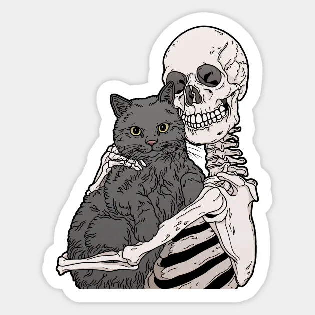 1Pcs Best Friends skull and cat Sticker Waterproof For Laptop Moto Skateboard Luggage Guitar Furnitur Decal Toy Sticker
1Pcs Best Friends skull and cat Sticker Waterproof For Laptop Moto Skateboard Luggage Guitar Furnitur Decal Toy Sticker