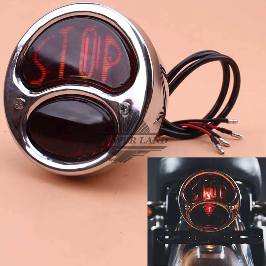 Motorcycle Chrome Metal Retro Rear Brake Tail Stop Light High Power Universal Fit For Harley Bobber Chopper Yamaha Suzuki Shadow
Motorcycle Chrome Metal Retro Rear Brake Tail Stop Light High Power Universal Fit For Harley Bobber Chopper Yamaha Suzuki Shadow