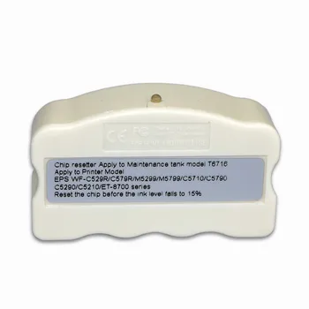 T671600 T6716 Maintenance Ink Tank Chip Resetter for Epson WorkForce Pro WF-C5210 WF-M5299 WF-5799 ET-8700 Printer
T671600 T6716 Maintenance Ink Tank Chip Resetter for Epson WorkForce Pro WF-C5210 WF-M5299 WF-5799 ET-8700 Printer