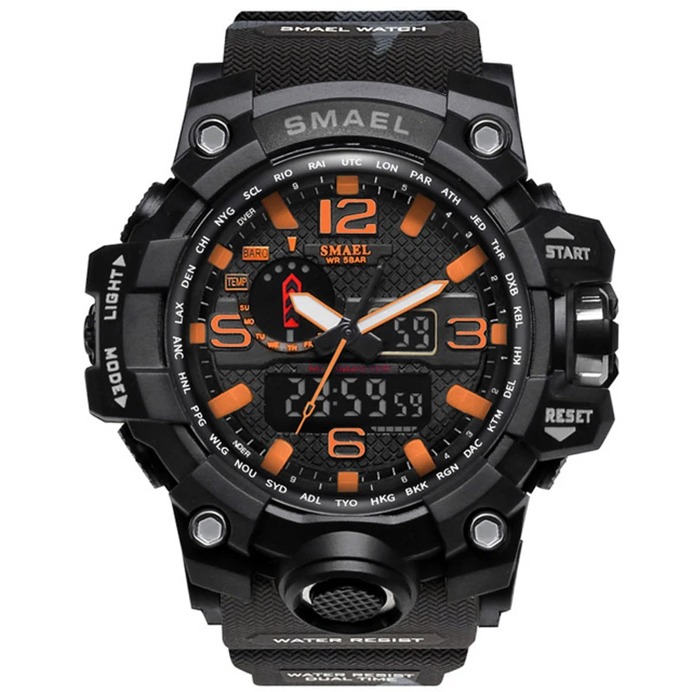 Новинка 2019 спортивные цифровые часы SMAEL наручные в стиле милитари с камуфляжным