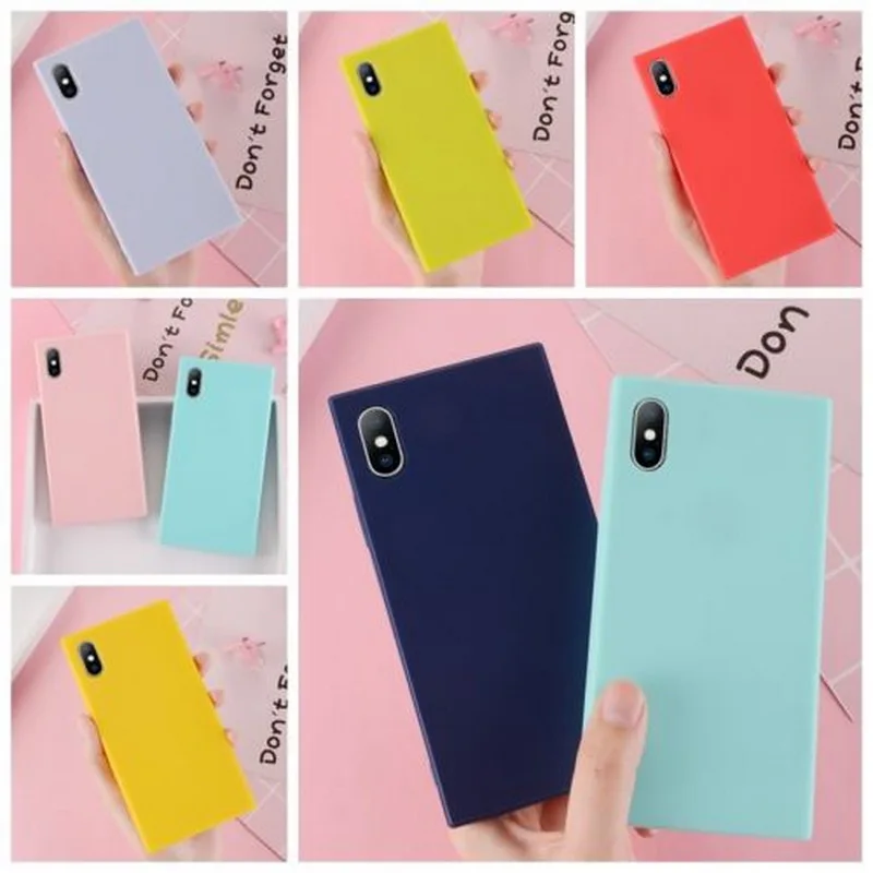 Lovely Candy Color Square Case For Funda iPhone 6 6Plus 6S S Plus Soft Silicone Back Shockproof Case For iPhone X 7 8 Plus Coque
Lovely Candy Color Square Case For Funda iPhone 6 6Plus 6S S Plus Soft Silicone Back Shockproof Case For iPhone X 7 8 Plus Coque