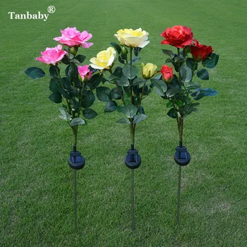 Tanbaby 2Pcs/Lot Lily Rose Flower lamp Solar Powered Artificial Rose Flower LED Lights Stake Landscape Decor Wedding Party Night
Tanbaby 2Pcs/Lot Lily Rose Flower lamp Solar Powered Artificial Rose Flower LED Lights Stake Landscape Decor Wedding Party Night