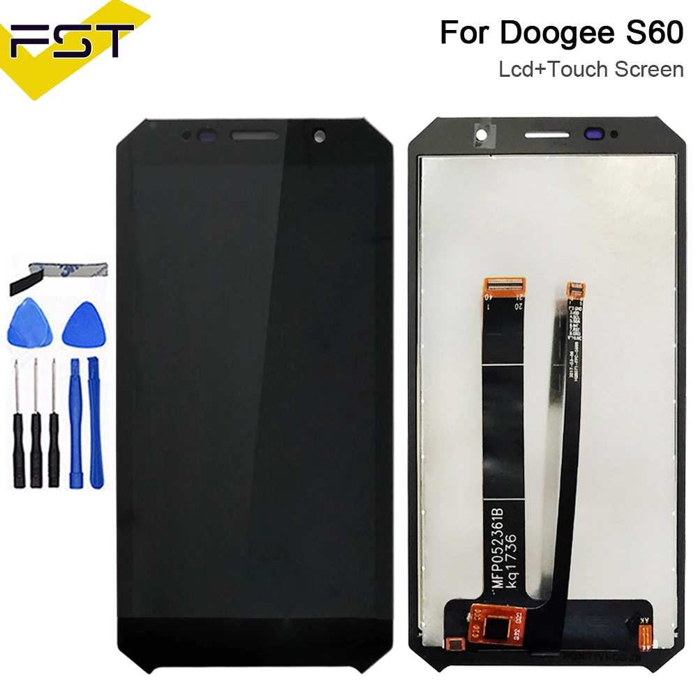 Black For DOOGEE S60 S60 Lite LCD Display+Touch Screen Digitizer Assembly 5.2inch Replacement Glass + Repair Tools
Black For DOOGEE S60 S60 Lite LCD Display+Touch Screen Digitizer Assembly 5.2inch Replacement Glass + Repair Tools
