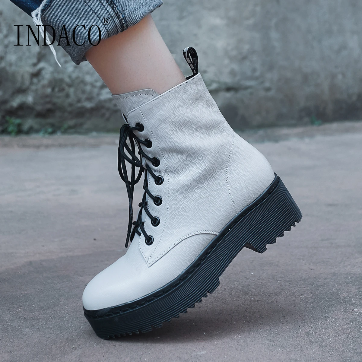 Winter Shoes Women 2018 Fashion Ankle Boots for Women Leather Winter Boots Women 5.5cm