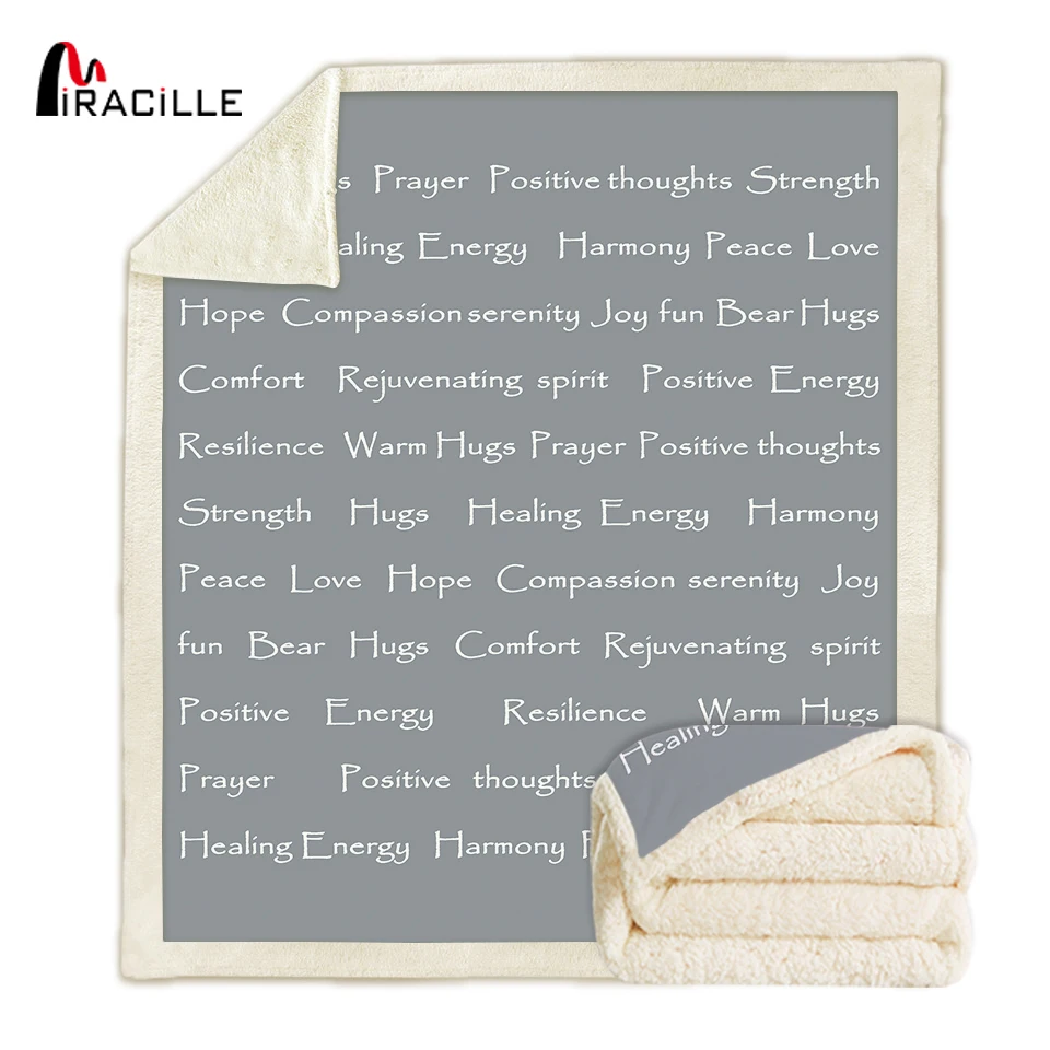 Miracille Faith Throw Blanket With Inspirational Thoughts and Prayers Sherpa Fleece Hope Blankets for Family
Miracille Faith Throw Blanket With Inspirational Thoughts and Prayers Sherpa Fleece Hope Blankets for Family
