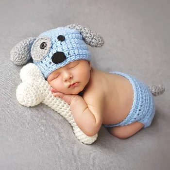1set Newborn Photography Props Baby Dog Hat Costume Set with Bone White Blue Knitted Beanies Infant Photography Accessories
1set Newborn Photography Props Baby Dog Hat Costume Set with Bone White Blue Knitted Beanies Infant Photography Accessories