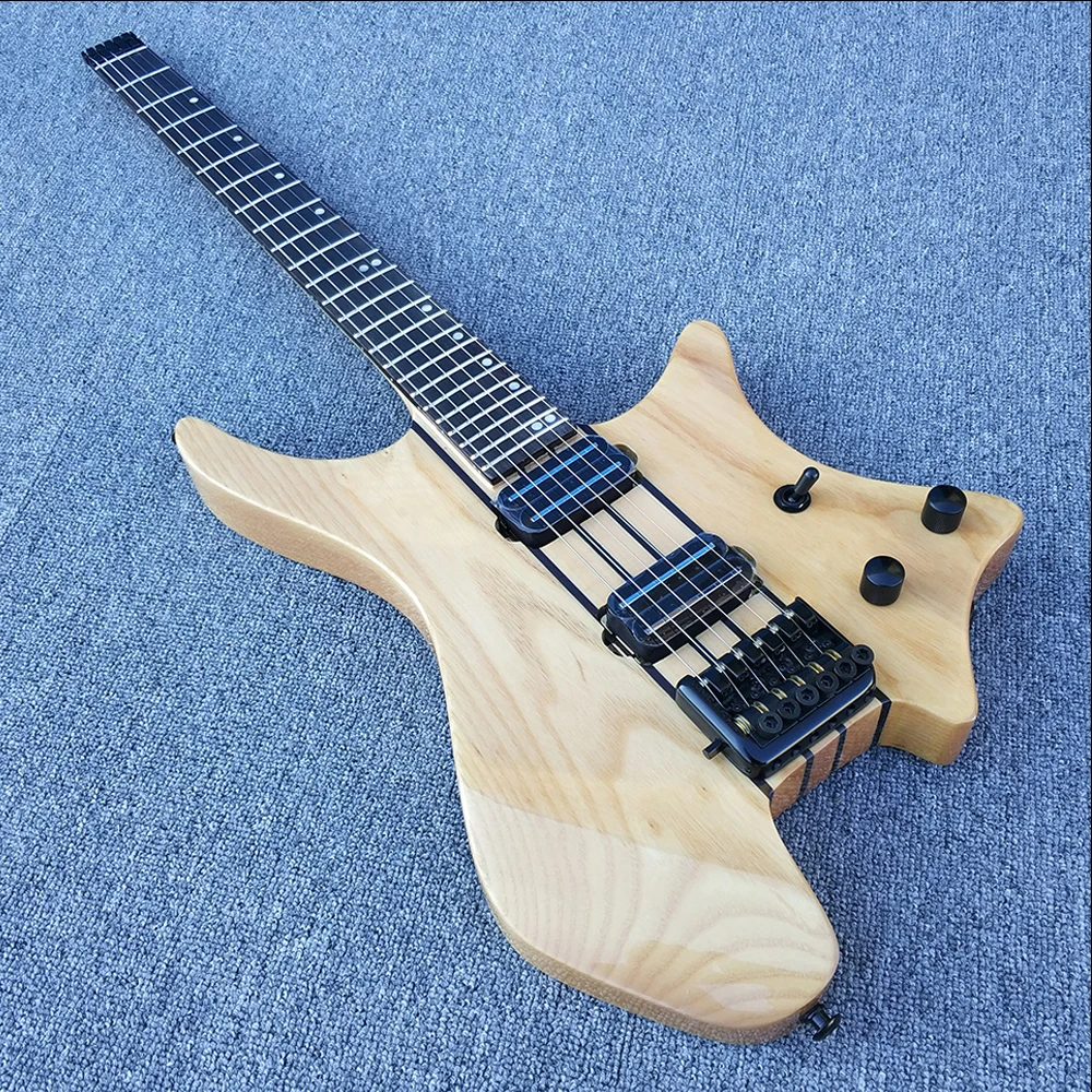 In Stock,Headless Electric Guitar with neck thru body,Natural ASH Body, Rail Dual Pickups, Black Hardware,Free shipping!
In Stock,Headless Electric Guitar with neck thru body,Natural ASH Body, Rail Dual Pickups, Black Hardware,Free shipping!