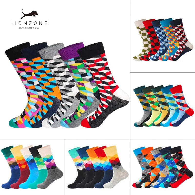 Men Funny Happy Socks Fine Paragraph Diamond Pattern Argyle Three-dimensional Tube Geometric Funny Combed Cotton Socks 5Pairs
Men Funny Happy Socks Fine Paragraph Diamond Pattern Argyle Three-dimensional Tube Geometric Funny Combed Cotton Socks 5Pairs