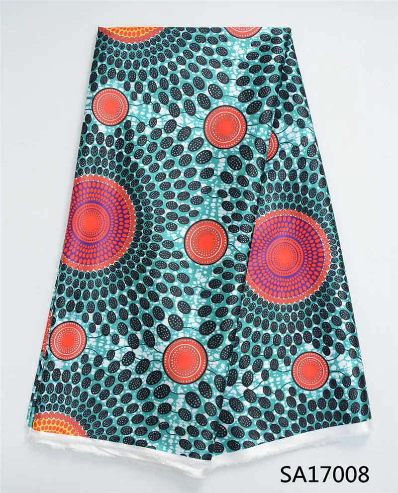 Layla Digital Satin Silk Fabric Anti Pilling Nigerian Design African