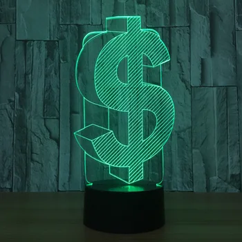USD Dollar 3D LED Night Light RGB Changing 3D Table Lamp Novelty USD Symbol Nightlight Decoration for Xmas Gift
USD Dollar 3D LED Night Light RGB Changing 3D Table Lamp Novelty USD Symbol Nightlight Decoration for Xmas Gift