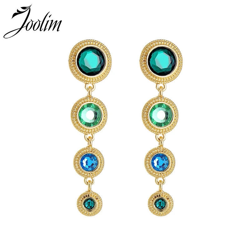 Joolim Jewelry/ 4 Round Green Blue Glass Drop Earring Long Earring Classic Earring for Work Women
Joolim Jewelry/ 4 Round Green Blue Glass Drop Earring Long Earring Classic Earring for Work Women