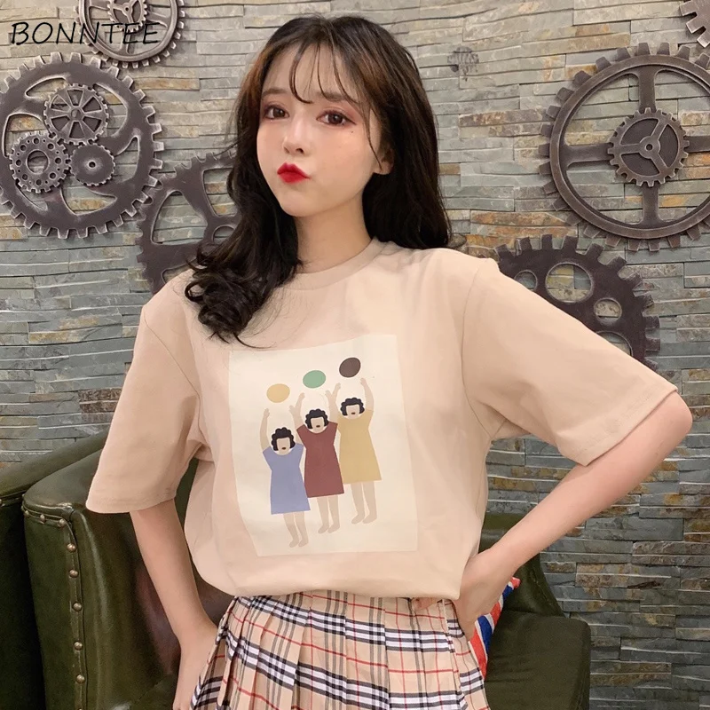 T-shirts Women Korean Style Cartoon Printing Loose Fitting Female Students Ulzzang Womens Summer Clothes High Quality Harajuku
T-shirts Women Korean Style Cartoon Printing Loose Fitting Female Students Ulzzang Womens Summer Clothes High Quality Harajuku