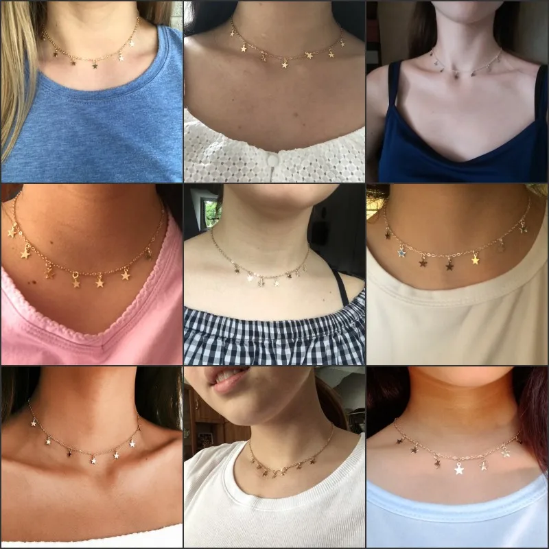 Bohemian Women chocker gold Silver Chain star Necklace women minimalist collana Bijoux Collares Mujer gargantilha Jewelry Z4
Bohemian Women chocker gold Silver Chain star Necklace women minimalist collana Bijoux Collares Mujer gargantilha Jewelry Z4