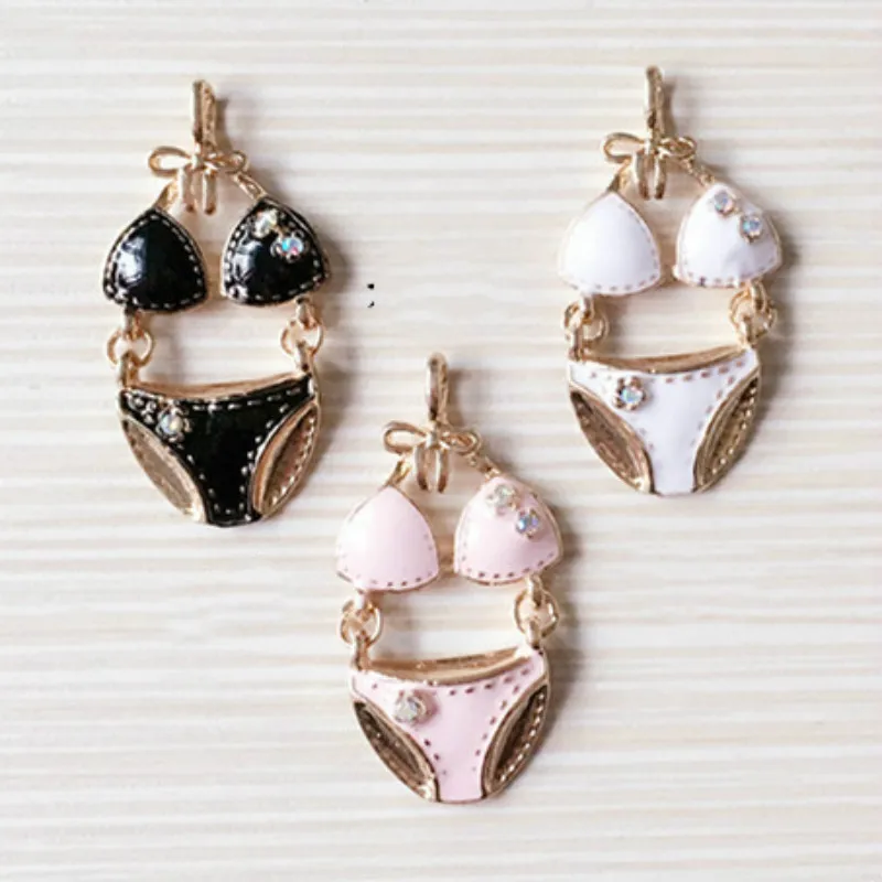 Black White Pink Bikini Metal Charms Enamel Pendants For Jewelry Making Supplies Diy Handmade Accessories
Black White Pink Bikini Metal Charms Enamel Pendants For Jewelry Making Supplies Diy Handmade Accessories