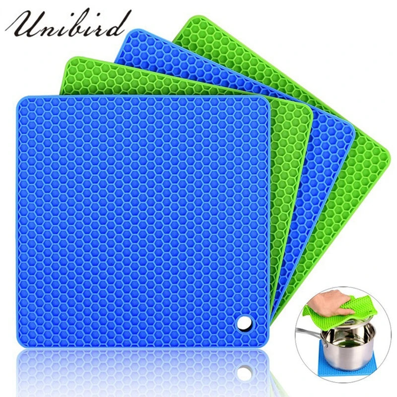 Unibird Silicone 4 in 1 Multipurpose Honeycomb Pot Holders Coaster Thicken Square Non-slip Mat Trivets Jar Openers Spoon Rests
Unibird Silicone 4 in 1 Multipurpose Honeycomb Pot Holders Coaster Thicken Square Non-slip Mat Trivets Jar Openers Spoon Rests