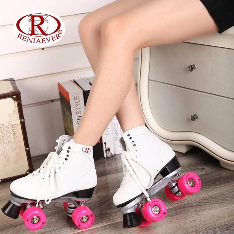Фото Роликовые коньки reniaever роликовые на парных колесах белый Для женщин женская для