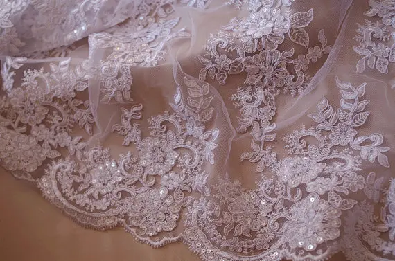 5 yards, white sequins cord lace fabric, sequined embroidered bridal lace, wedding dress lace sewing supplies, DZF001
5 yards, white sequins cord lace fabric, sequined embroidered bridal lace, wedding dress lace sewing supplies, DZF001