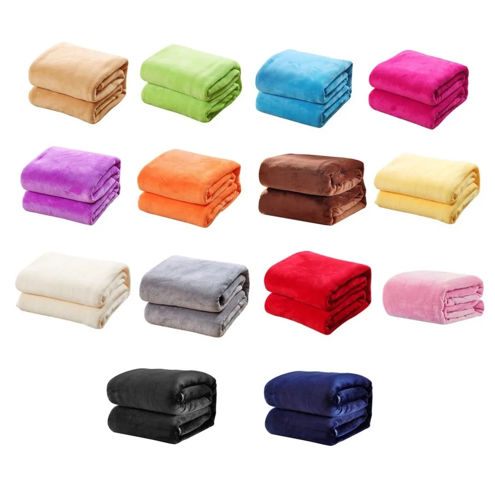 Winter Keep Warm Flannel Blanket Solid Color Blanket for Airplane Home Sofa Bedding Office Car Blanket Home Textile Drop Ship
Winter Keep Warm Flannel Blanket Solid Color Blanket for Airplane Home Sofa Bedding Office Car Blanket Home Textile Drop Ship