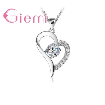 Design Romantic Heart Shape Pendant Necklace 925 Sterling Silver CZ Austrian Crystal Big Promotions Trendy Gift For Lover
Design Romantic Heart Shape Pendant Necklace 925 Sterling Silver CZ Austrian Crystal Big Promotions Trendy Gift For Lover
