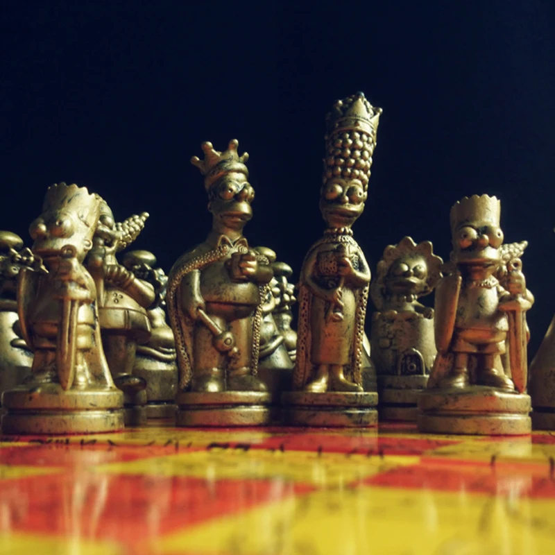 Gold Sliver Simpson Chess Set Game International Chess Folding Chessboard PVC Plastic Chess Pieces Souptoys Toys Birthday Gift
Gold Sliver Simpson Chess Set Game International Chess Folding Chessboard PVC Plastic Chess Pieces Souptoys Toys Birthday Gift