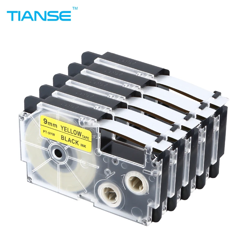 TIANSE Label Maker 5pcs black on yellow 9mm label tape XR-9YW for casio label printer Supplies Office Supplies
TIANSE Label Maker 5pcs black on yellow 9mm label tape XR-9YW for casio label printer Supplies Office Supplies