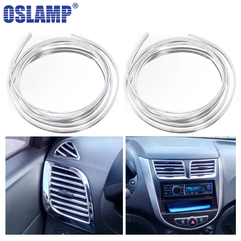 Oslamp 2pcs/lot 3Meters 6mm Car Styling Chrome Moulding Strip Decoration Cover Body Door Edge Air Condition Outlet Protect Trim
Oslamp 2pcs/lot 3Meters 6mm Car Styling Chrome Moulding Strip Decoration Cover Body Door Edge Air Condition Outlet Protect Trim