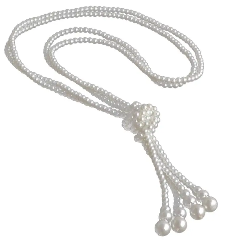 Romantic Pearl Chain Necklaces Milk White Long Necklaces Sweater Accessories Fashion Pearl Beaded Pendant Necklaces Jewelry
Romantic Pearl Chain Necklaces Milk White Long Necklaces Sweater Accessories Fashion Pearl Beaded Pendant Necklaces Jewelry