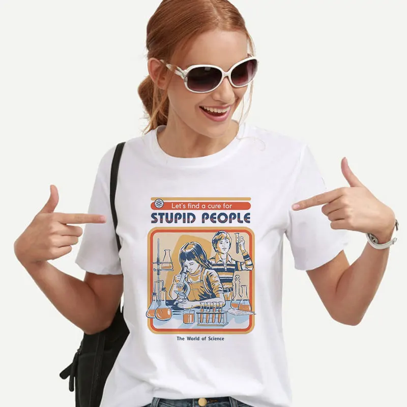 80s-90s Let's Find A Cure For Stupid People New Harajuku Vintage Letter Printed Funny T-shirt Women T-shirt
80s-90s Let's Find A Cure For Stupid People New Harajuku Vintage Letter Printed Funny T-shirt Women T-shirt