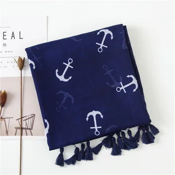 New design womens tassel scarf female navy wind boat anchor cotton and hemp blue scarf thin scarf travel sun shawl 10pcs/lot
New design womens tassel scarf female navy wind boat anchor cotton and hemp blue scarf thin scarf travel sun shawl 10pcs/lot